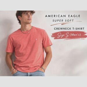 American Eagle Super Soft Coral Crewneck T Shirt Men's Small Standard Fit #3